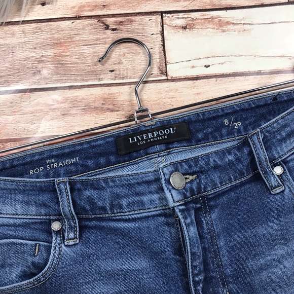 Liverpool straight crop jeans w/ frayed hem - Picture 4 of 6